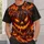 Fiery Jack-o'-Lantern Halloween Style for Spooky October Parties and Festive Nights All-over Print Unisex T-shirt - 6