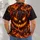 Fiery Jack-o'-Lantern Halloween Style for Spooky October Parties and Festive Nights All-over Print Unisex T-shirt - 4