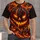 Fiery Jack-o'-Lantern Halloween Style for Spooky October Parties and Festive Nights All-over Print Unisex T-shirt - 1
