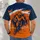 Bold Orange And Navy Football Runner Heartbeat For Game Day And Denver Sports Fans All-over Print Unisex T-shirt - 4