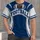 Navy And White Football Emblem For Game Day And Casual Sportswear All-over Print Unisex T-shirt - 1