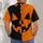 Split Orange And Black Pumpkin Face For Halloween Parties And Autumn Festival Nights All-over Print Unisex T-shirt - 4