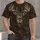 Distressed Deer Antler Emblem for Hunting Trips and Rustic Outdoor Wear for Outdoorsmen All-over Print Unisex T-shirt - 1