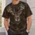 Distressed Deer Antler Emblem for Hunting Trips and Rustic Outdoor Wear for Outdoorsmen All-over Print Unisex T-shirt - 6