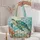 Colorful Sea Turtle Coral Reef Art for Beach Days and Coastal Getaways Quilted Tote Bag - 5