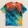 White Cross and Teal Tie Dye for Youth Faith Gatherings and Everyday Wear All-over Print Unisex T-shirt - 5