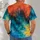 White Cross and Teal Tie Dye for Youth Faith Gatherings and Everyday Wear All-over Print Unisex T-shirt - 4