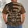 Whitetail Buck and American Flag for Hunting, Rustic Outdoor Patriot Style for Men All-over Print Unisex T-shirt - 4