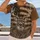 Whitetail Buck and American Flag for Hunting, Rustic Outdoor Patriot Style for Men All-over Print Unisex T-shirt - 2