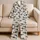 Playful Cartoon Sharks for Cozy Coastal Nights and Relaxed Everyday Lounging at Home Satin Pajamas Set - 5