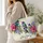 Colorful Hummingbird Garden for Nature Lovers and Springtime Birdwatching Quilted Tote Bag - 3