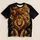Golden Lion Portrait for Bold Everyday Wear and Wildlife Enthusiasts All-over Print Unisex T-shirt - 5