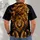 Golden Lion Portrait for Bold Everyday Wear and Wildlife Enthusiasts All-over Print Unisex T-shirt - 4