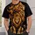 Golden Lion Portrait for Bold Everyday Wear and Wildlife Enthusiasts All-over Print Unisex T-shirt - 6