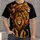 Golden Lion Portrait for Bold Everyday Wear and Wildlife Enthusiasts All-over Print Unisex T-shirt - 1