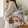 Winter Woodland Deer Bear Cardinal Horse Sheep Dog for Cozy Christmas Nature Lovers Quilted Tote Bag - 3