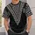 Monochrome Geometric Floral Motifs for Beach Getaways and Relaxed Summer Days for Men All-over Print Unisex T-shirt - 6