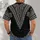Monochrome Geometric Floral Motifs for Beach Getaways and Relaxed Summer Days for Men All-over Print Unisex T-shirt - 4