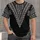 Monochrome Geometric Floral Motifs for Beach Getaways and Relaxed Summer Days for Men All-over Print Unisex T-shirt - 1