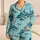 Geometric Mountain And Sea Motifs For Relaxed Coastal Summer Getaways Satin Pajamas Set - 1
