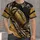Gold Football Fleur Motif for Game Day Tailgating and New Orleans Sports Fans All-over Print Unisex T-shirt - 1