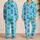 Blue Aqua Octopus Ocean Motifs for Relaxed Coastal Getaways and Summer Beach Lovers Satin Pajamas Set - 2