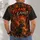 Blazing Stag Woodland Scene for Cozy Evenings and Rustic Weekend Lounge Style All-over Print Unisex T-shirt - 4