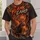 Blazing Stag Woodland Scene for Cozy Evenings and Rustic Weekend Lounge Style All-over Print Unisex T-shirt - 6