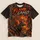 Blazing Stag Woodland Scene for Cozy Evenings and Rustic Weekend Lounge Style All-over Print Unisex T-shirt - 5