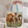 Three Highland Cows With Wildflowers for Farmhouse Living and Cow Lovers Quilted Tote Bag - 5