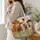 Three Highland Cows With Wildflowers for Farmhouse Living and Cow Lovers Quilted Tote Bag - 3