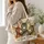 Three Donkey Friends with Wildflowers for Country Living and Farmhouse Gift Giving Women Quilted Tote Bag - 3