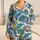 Blue Tropical Leaves and Yellow Blooms for Sunny Getaways and Relaxed Weekends Satin Pajamas Set - 1