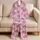 Cheerful Victory Sign Octopus Ocean Motif for Relaxed Coastal Weekends and Sea Lovers Satin Pajamas Set - 5