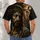 Bearded Crowned Figure With Radiant Cross for Faith Gatherings and Everyday Wear Gift All-over Print Unisex T-shirt - 4