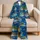 Tropical Island Palms, Lagoon Fish and Coastal Boats for Relaxed Summer Getaways Satin Pajamas Set - 5