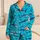 Deep Sea Shark Silhouettes for Ocean Lovers and Coastal Getaways Satin Pajamas Set - 1