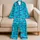 Deep Sea Shark Silhouettes for Ocean Lovers and Coastal Getaways Satin Pajamas Set - 5