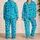 Deep Sea Shark Silhouettes for Ocean Lovers and Coastal Getaways Satin Pajamas Set - 2