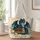 Blue Dragon With Antique Books and Daisies for Fantasy Reading and Cottagecore Gifts Quilted Tote Bag - 1