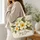 Cream Plumeria and Lush Greenery for Hawaiian Getaways and Summer Gifts for Women Quilted Tote Bag - 3