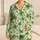 Watercolor Four-Leaf Clover Botanicals for Relaxed Summer Getaways and Coastal Living Satin Pajamas Set - 1
