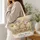 Three Sheep in a Wildflower Meadow for Springtime Farmhouse Style and Sheep Lovers Quilted Tote Bag - 3