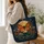 Moonlit Monarch Butterfly And Wildflowers For Nature Lovers And Garden Days Quilted Tote Bag - 3
