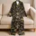 Black And Gold Tropical Palm Leaves For Elegant Resort Getaways And Relaxed Evenings Satin Pajamas Set - 5