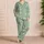 Mint Sage Meadow Botanicals for Relaxed Coastal Getaways and Peaceful Evenings Satin Pajamas Set - 4