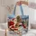Santa And Snowman Christmas Village Scene For Cozy Holiday Cheer And Winter Gifting Quilted Tote Bag - 5