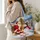 Santa And Snowman Christmas Village Scene For Cozy Holiday Cheer And Winter Gifting Quilted Tote Bag - 3