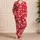 Red And White Heart Motifs For Romantic Evenings And Cozy Valentine's Day Moments Together Satin Pajamas Set - 4