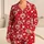 Red And White Heart Motifs For Romantic Evenings And Cozy Valentine's Day Moments Together Satin Pajamas Set - 1
